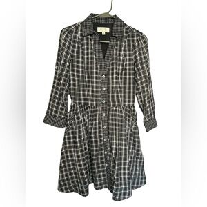 Moulinette Soeurs Reed Long Sleeve plaid dress - Size 0